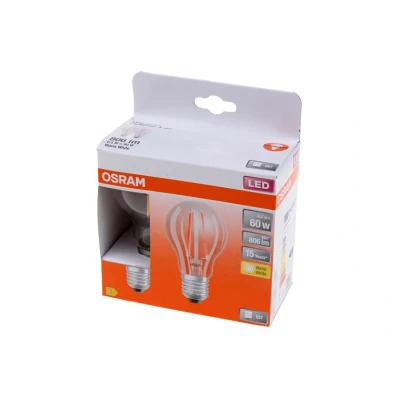 Afbeelding van Osram Led retrofit classic a 60 7w / 827 e27 2 pcs. 4058075330191
