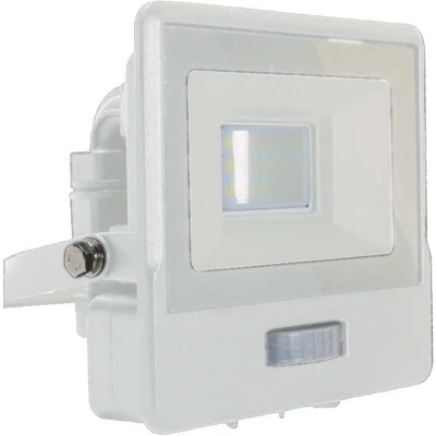 Afbeelding van V TAC VT 118S W LED Schijnwerpers met PIR Sensor Samsung IP65 Wit 10W 735 Lumen 6500K 5 Jaar
