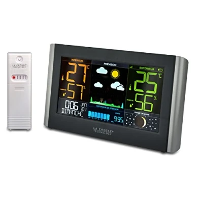 Afbeelding van La Crosse Technolgy ws6836 weerstation Grand gekleurd LCD display zwart.