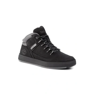 Afbeelding van Timberland Heren Sneaker Davis Square Mid Hiker Black Nubuck (Zwart), 47.5
