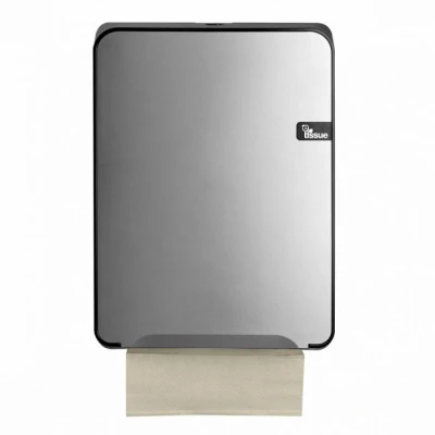 Afbeelding van E Tissue Vouwhanddoekdispenser C vouw en Multifold Zilver