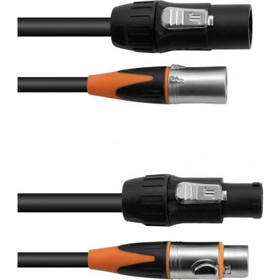 Afbeelding van EUROLITE Combi Cable DT 2 DMX IP T Con/3 Pin XLR 1.5m