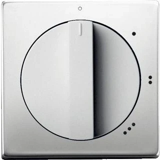Afbeelding van ABB Busch Jaeger 2542 DR/01 866 draaiknop 3 standen centraalplaat Pure stainless steel