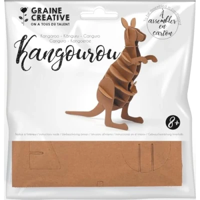 Afbeelding van 3D Kangaroo modelbouw van karton om zelf te monteren