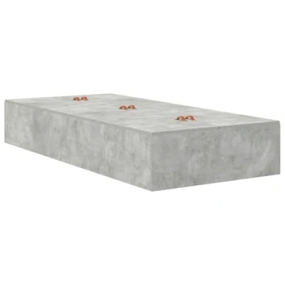 Afbeelding van vidaXL Bedframe Beton Grijs Eenpersoons Opslag
