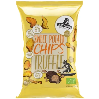 Afbeelding van John Altman Zoete aardappel chips truffle bio 90 g