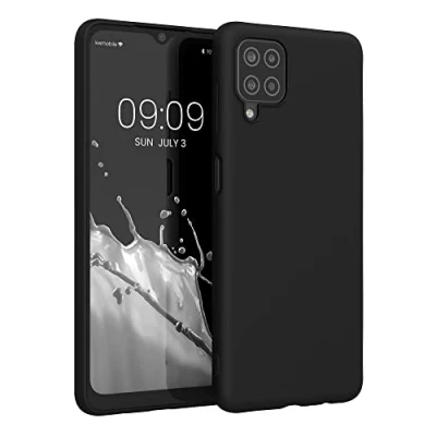 Afbeelding van kwmobile telefoonhoesje compatibel met Samsung Galaxy A12 hoesje Zachte case voor smartphone Back cover in mat zwart