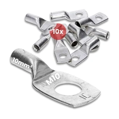 Afbeelding van 10 stuks Kalitec HR10 standaard buiskabelschoenen mm² M10 I zonder kijkgat Made in Germany
