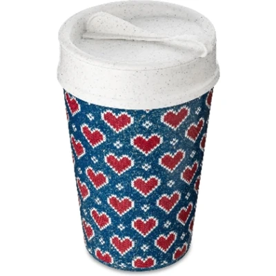 Afbeelding van Koziol Thermosbeker Iso To Go Red Hearts 400 ml