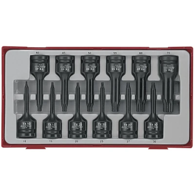 Afbeelding van TT9212TX Slagdoppenset 1/2&quot; Tc tray T10 TX70 12dlg.