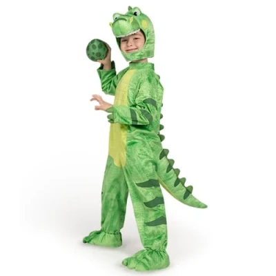 Afbeelding van Spooktacular Creations Halloween kind groene dinosaurus T Rex realistisch kostuum voor kinderen peuters zoet of zuur