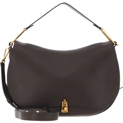 Afbeelding van COCCINELLE Leren Schoudertas Magie Handbag Bark Donkerbruin