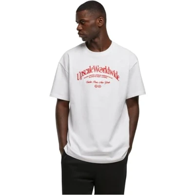 Afbeelding van Upscale by Mister Tee World WIDE Tshirt print, Heren, Maat: XL, White