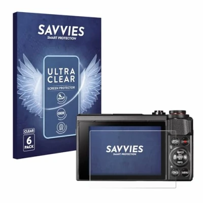 Afbeelding van Savvies Screenprotector voor Canon PowerShot G7 X Mark II Folie Beschermfolie transparant (6 Stuks)