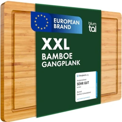 Afbeelding van Blumtal Snijplank Bamboe Hout Groot formaat 30 x 45 2 cm