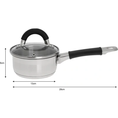Afbeelding van Kinghoff 1253 steelpan / sauspan met deksel rvs 0,5 liter