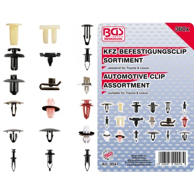 Afbeelding van BGS Assortiment bevestigingsclips voor Toyota, Lexus 360 delig