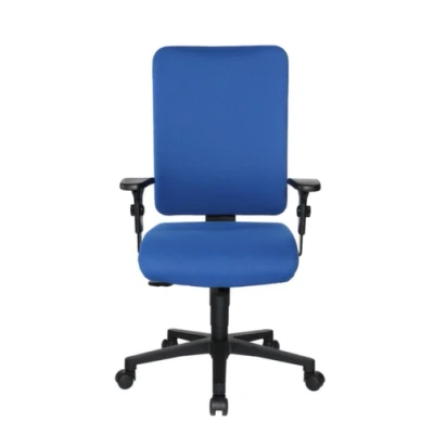 Afbeelding van Bureaustoel Synchroonmech. M. Armleuningen Zitting Stof Blauw