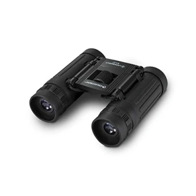 Afbeelding van Celestron 72350 LandScout 8x21mm Waterwerende dakkant verrekijker met rubberen grip, gecoate lens, K9 optisch glas, nekband en zachte draaghoes, Zwart