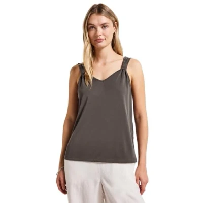 Afbeelding van Street One MIT Knoten Top, Dames, Maat: 42, Braun