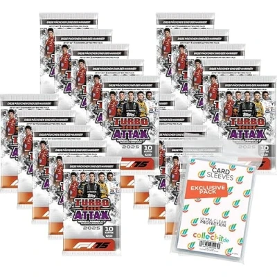Afbeelding van Bundel met Topps Turbo Attax Formule 1 2025 Trading Cards + Exclusieve Collect it hoezen (20 boosters)
