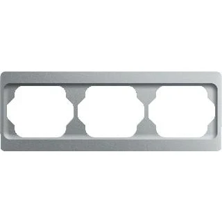 Afbeelding van Abb busch jaeger alpha exclusive 3 voudig afdekraam voor wandgoot montage hori klem mat titanium metaal geanodiseerd ip20 2cka001754a4127