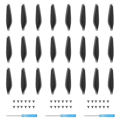 Afbeelding van Tosiicop Mini 4 Pro 3 Propellers 24 stuks Drone Accessoires Vervangende Blades Onderdelen Geluidsarme Quick Release Props Wings Serie 6030F met Schroevendraaiers Zilver NIET voor
