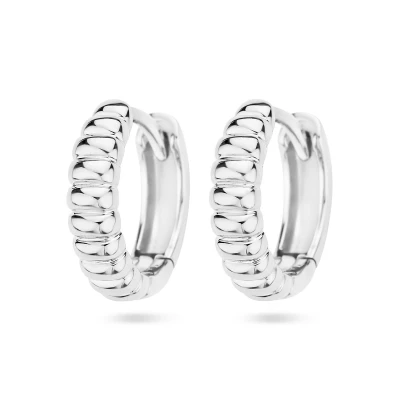 Afbeelding van zilver gerhodineerd klapoorringen 1336935