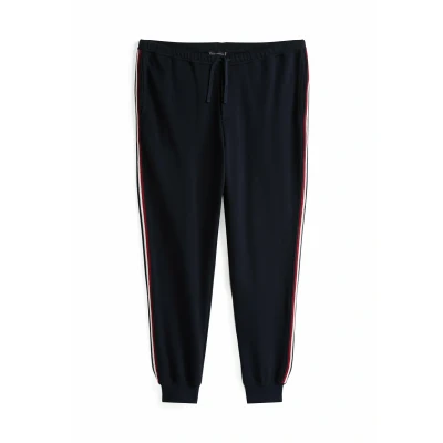 Afbeelding van Tommy Hilfiger Global Stripe Cuffed LEG Joggers Trainingsbroek, Heren, Maat: XS, Desert sky