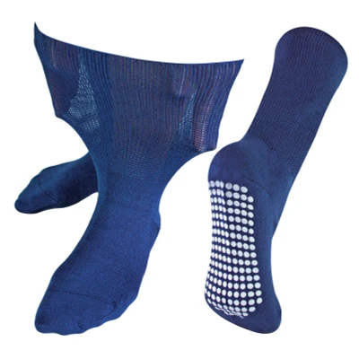 Afbeelding van Dr.Socks Extra Brede Oedeemsokken Met Grips Marine Maat 37 40