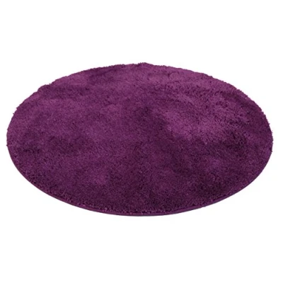 Afbeelding van Kinzler J 10001/101 aubergine badmat, microvezel, 90 cm rond