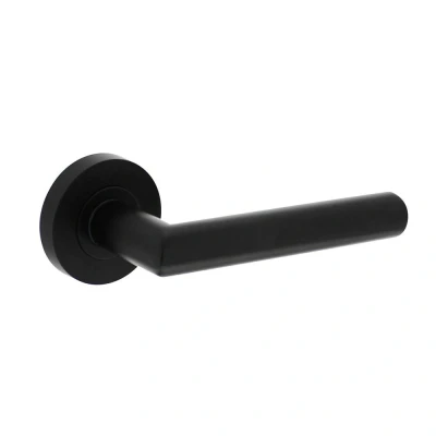 Afbeelding van Intersteel Bastian deurkruk op rozet ø 53 x 8 mm zwart