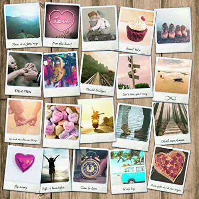 Afbeelding van WeddingTree 52 postkaarten bruiloft vintage set ansichtkaarten 9 x 11 cm liefde hart bruiloftsspel huwelijksgeschenken