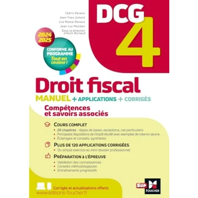 Afbeelding van DCG 4 Droit fiscal Manuel et applications Millésime 2024 2025