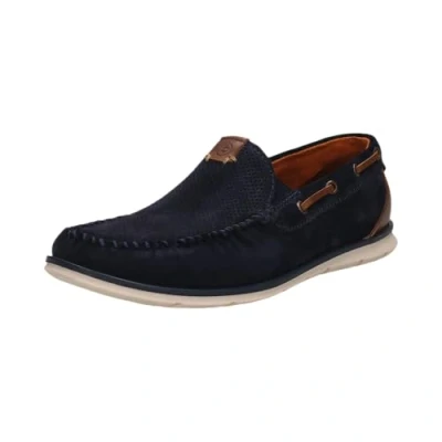 Afbeelding van bugatti Bruno Mocassins, Heren, Maat: 40, Dark blue Veloursleer