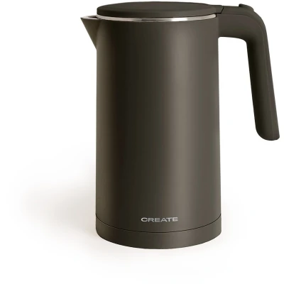 Afbeelding van CREATE Kettle Studio Pro Elektrische waterkoker, 1 l, zwart, temperatuurregeling, warmhoudfunctie, snoeropwikkeling, automatische uitschakeling, 1000 W