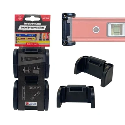 Afbeelding van StealthMounts OM LM SL BLK 2 Universele Waterpassteunen Slim Zwart Stuks