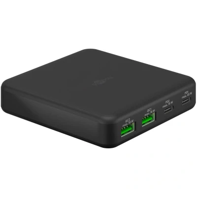 Afbeelding van Goobay USB C PD GaN Multiport Tischladegerät 65 W schwarz (65 W), lader, Zwart