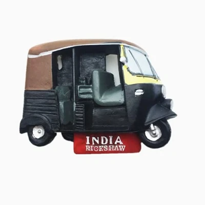 Afbeelding van 3D Rickshaw van India Koelkast Magneet Souvenir Cadeau, Huis &amp; keuken Decoratie Magnetische Sticker Collectie