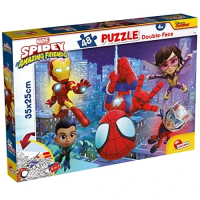 Afbeelding van LISCIANI MARVEL SPIDEY Puzzel 48 Stukjes Dubbelzijdige Vanaf 3 Jaar Achterzijde om In te Kleuren Stimuleert Denken en Geduld Educatief Spel