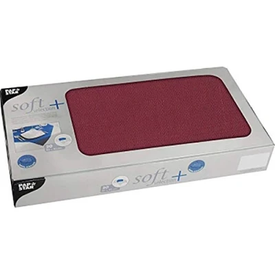 Afbeelding van Papstar, 20 tafelkleden, stofachtig, vlies &quot;soft selection plus&quot; 80 cm x bordeaux, 84921