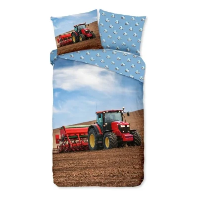 Afbeelding van Dekbedovertrek Good Morning Tractor Multi Flanel 140 x 200 / 220 cm 1 Persoons