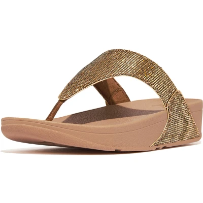 Afbeelding van FitFlop Lulu Toe Post Glitterball GOUD Maat 42