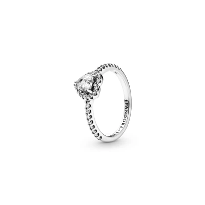 Afbeelding van Pandora 198421C01 Ring Sparkling Elevated Heart zilver zirconia wit