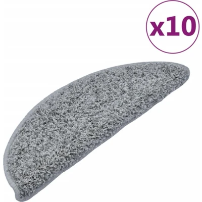Afbeelding van vidaXL Trapmatten 10 st 65x21x4 cm grijs