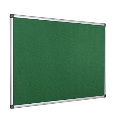 Afbeelding van Bi Office Maya Prikbord, Vilten Memobord Groen, Geanodiseerd Aluminium Omlijsting, 90x60 cm
