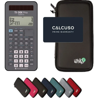 Afbeelding van CALCUSO Basispakket zwart met Rekenmachine TI 30X Prio MathPrint