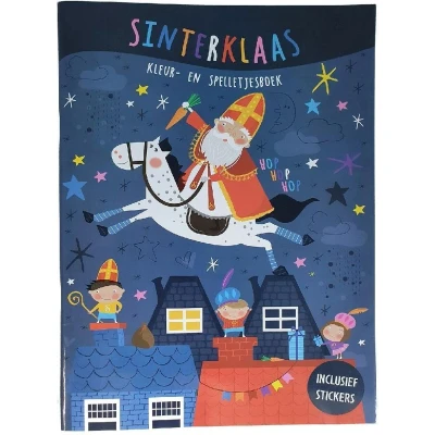 Afbeelding van Basic Sinterklaas Kleur En Spelletjesboek + Stickers
