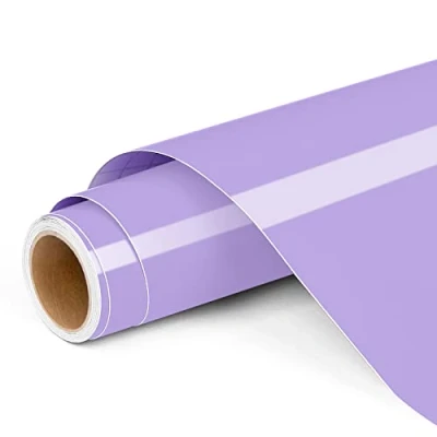 Afbeelding van Permanente zelfklevende vinylrol voor Cricut en Silhouette Cameo, 30,5 x 1,2 m, lichtpaars, feestdecoratie, raamstickers, woondecoratie
