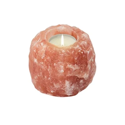 Afbeelding van Himalaya Salt Dreams theelichthouder 8 x cm zout oranje